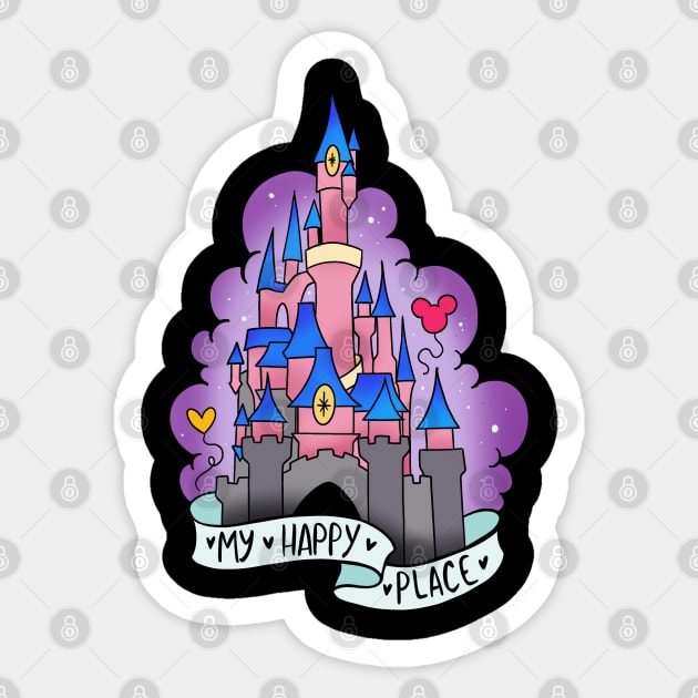 My Happy Place Sticker by Jurassic Ink